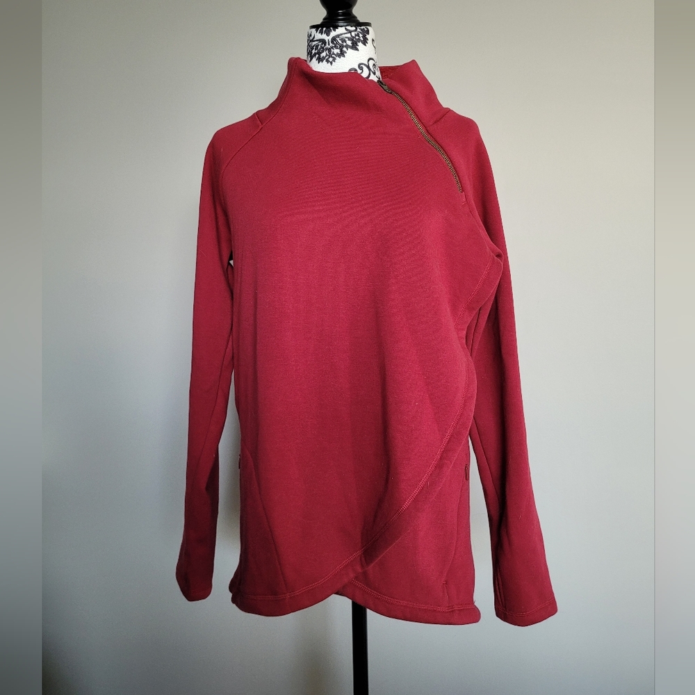 Athleta Cowl Zip Neck Sweater